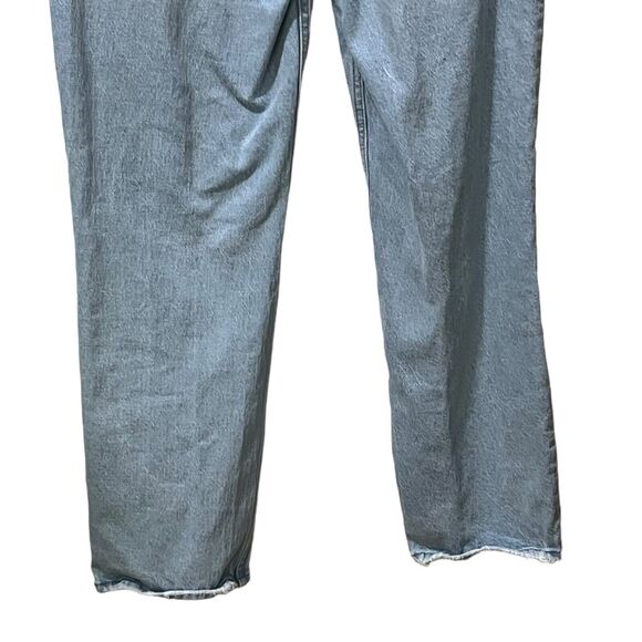 Abercrombie & Fitch 90s Straight Jeans Women’s 29 Short Light Wash Split Hem - Picture 7 of 13